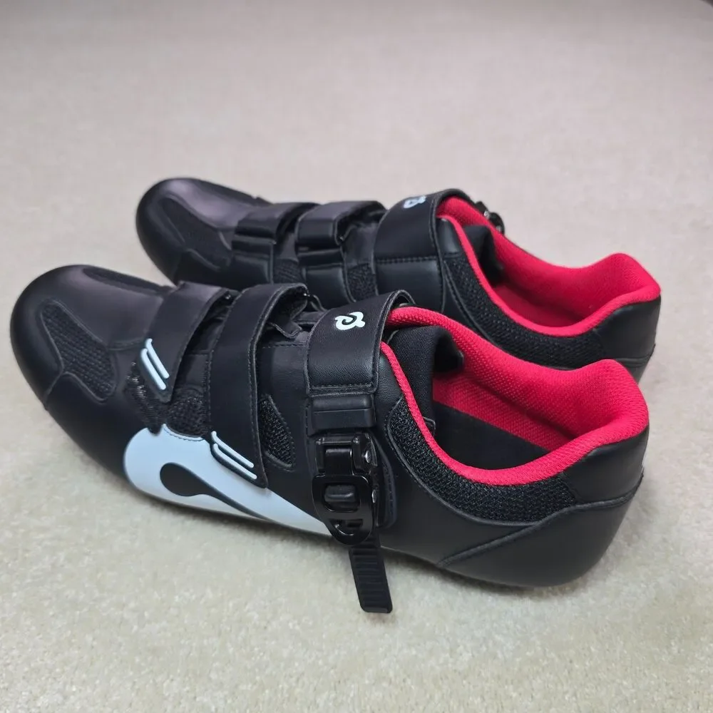 Peloton Cycling Shoes Mens Euro 47 US 13 SPD-SL Cleats Black Red Indoor Bike EUC